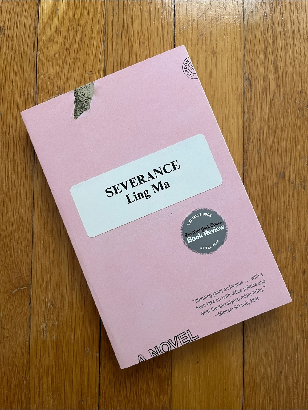 Severance by Ling Ma Softcover Paperback Fiction Book